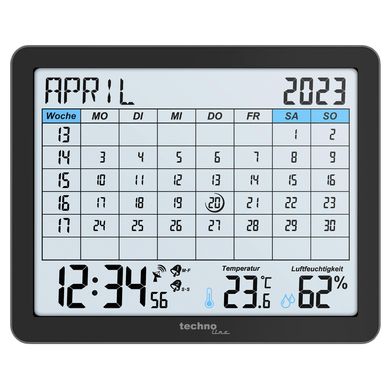 купить Часы настольные Technoline Часы-календарь настольный Technoline WT2600 Black (WT2600)