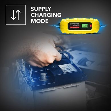 Зарядний пристрій для автомобільного акумулятора Trotec PBCS 6A, 12V, 4-150Ah (4675000010)