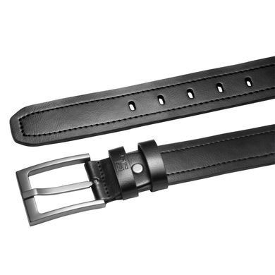 Ремінь чоловічий шкіряний Semi Line Black (P8236-0 L)