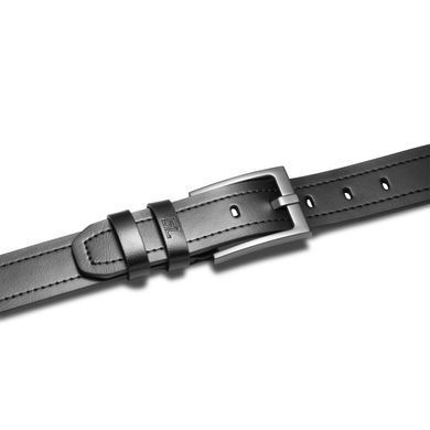 Ремінь чоловічий шкіряний Semi Line Black (P8236-0 L)