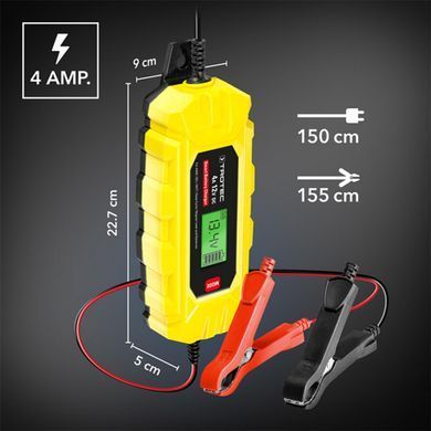 Зарядний пристрій для автомобільного акумулятора Trotec PBCS 4A, 12V, 4-120Ah (4675000005)
