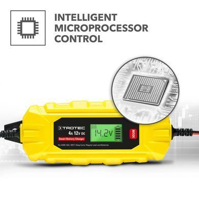 Зарядний пристрій для автомобільного акумулятора Trotec PBCS 4A, 12V, 4-120Ah (4675000005)