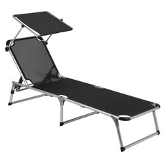 купить Складная мебель Bo-Camp Кровать раскладная Bo-Camp Sun Lounger With Sunscreen 5 Positions Black (1304460)