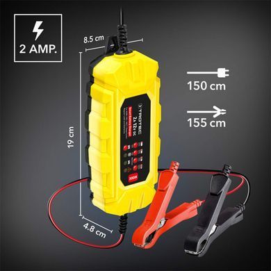 Зарядний пристрій для автомобільного акумулятора Trotec PBCS 2A, 12V, 4-60Ah (4675000001)