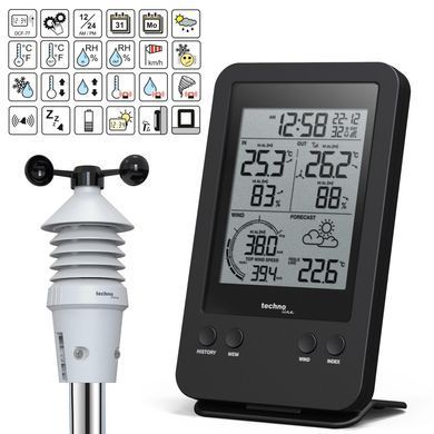 Метеостанція Technoline WS9008 Black (WS9008)
