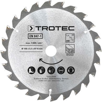 Диск пиляльний Trotec 150х16х2,1 HW24 Wood (3 шт) (6215001320)