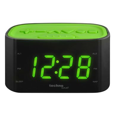 купить Часы настольные Technoline Часы настольные с радио Technoline WT465 Black/Green (WT465 grun)