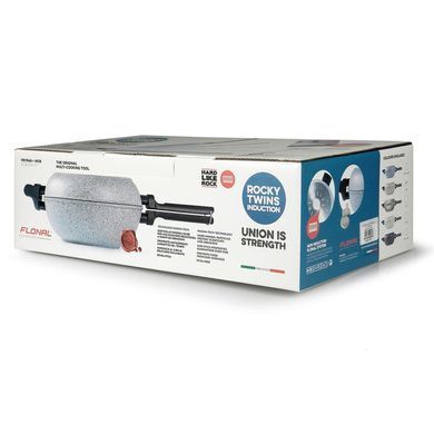 Сковорода подвійна Flonal Dura Induction Rocky Twins 28 см з решіткою (RKIWP2830) Discounted