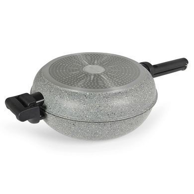 Сковорода подвійна Flonal Dura Induction Rocky Twins 28 см з решіткою (RKIWP2830) Discounted