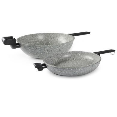Сковорода подвійна Flonal Dura Induction Rocky Twins 28 см з решіткою (RKIWP2830) Discounted