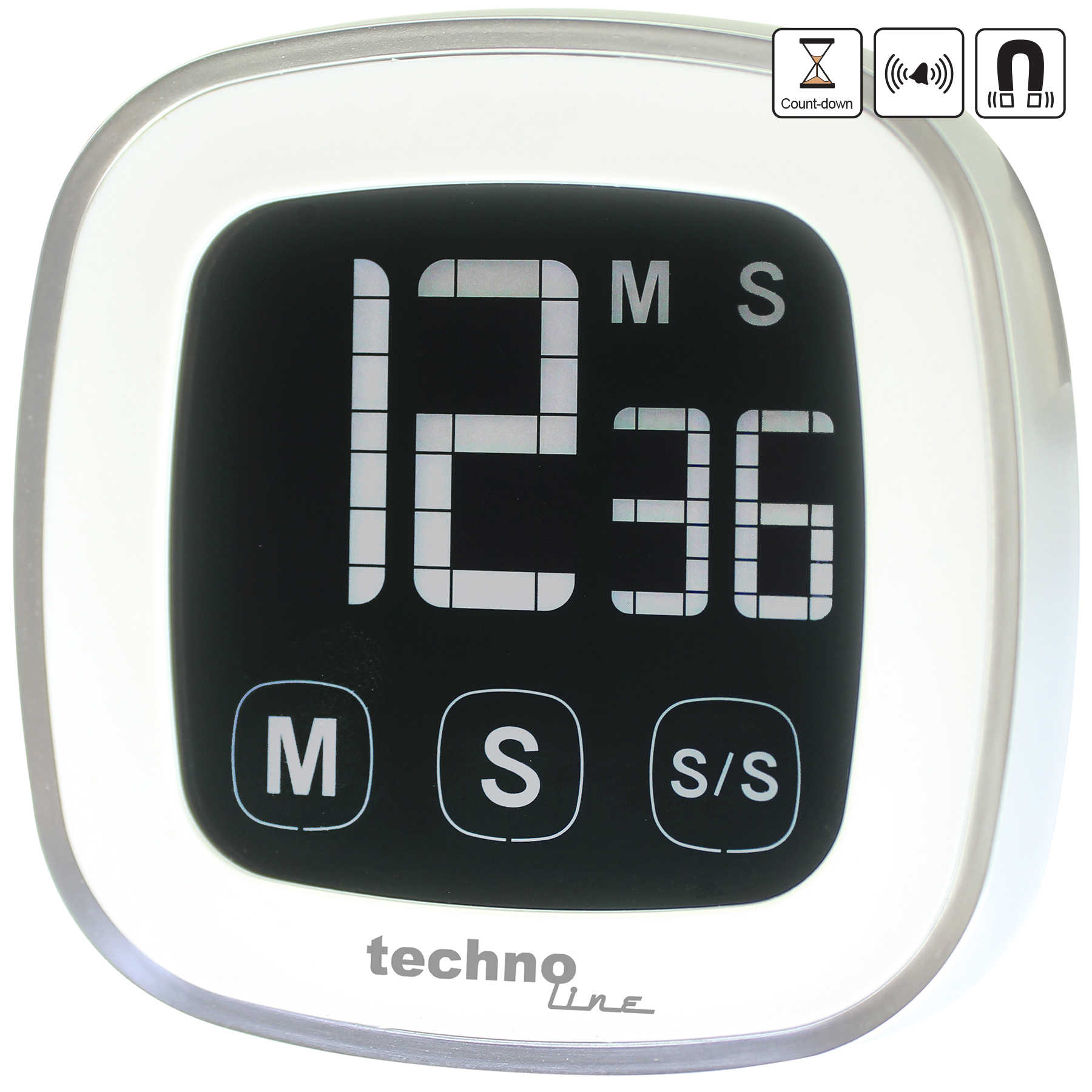 Таймер кухонний Technoline KT400 Magnetic Touchscreen White (KT400) — фото 3