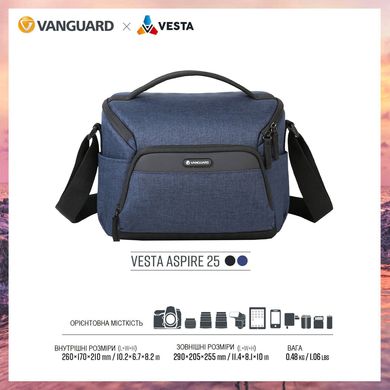 купити Сумки для фототехніки Vanguard Сумка Vanguard Vesta Aspire 25 Navy (Vesta Aspire 25 NV)