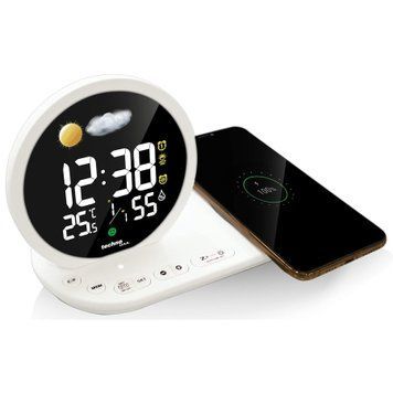 купить Часы настольные Technoline Часы настольные Technoline WT427 Wireless Mobile Charging White (WT427)