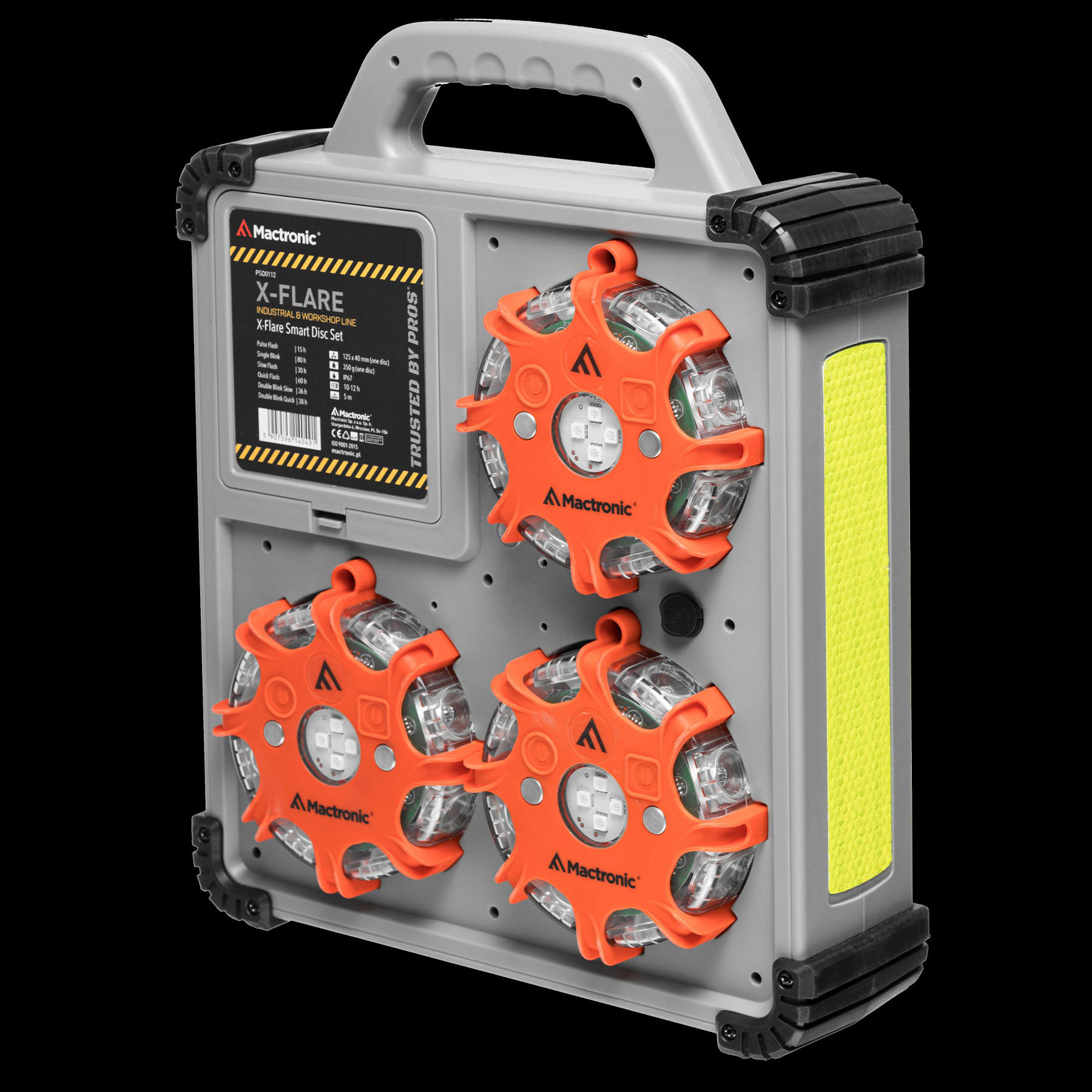 Комплект ліхтарів професійних Mactronic X-Flare (30 Lm) Red/Blue/Amber Recharg 12/220V (PSD0112) — фото 4