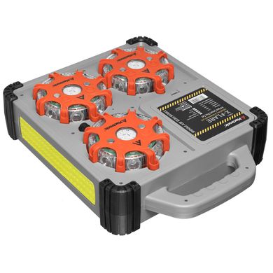 Комплект фонарей профессиональных Mactronic X-Flare (30 Lm) Red/Blue/Amber Recharg 12v/220V Magnetic (PSD0112)