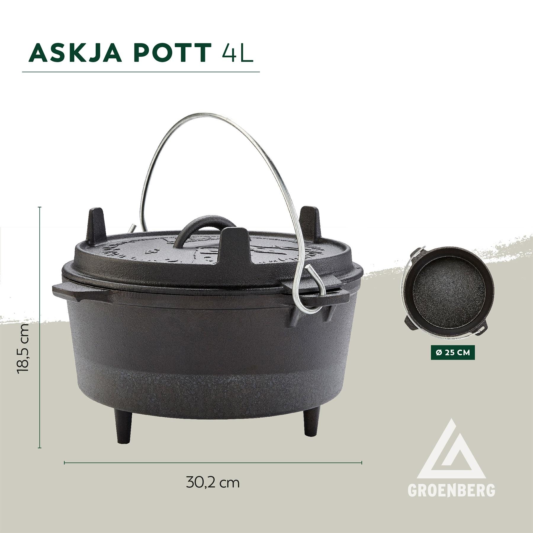 Казан з кришкою Groenberg Askja Pot 25 cm / 4 L Black (266016) — фото 10
