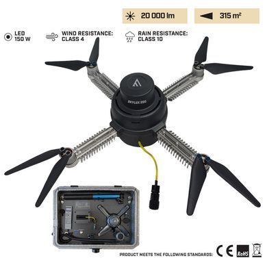 Прожектор-квадрокоптер Mactronic SKYLUX 200 (20 000 Lm) (TLD0010)