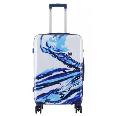 Чемодан Semi Line 24" (M) White/Blue Print (T5653-2)