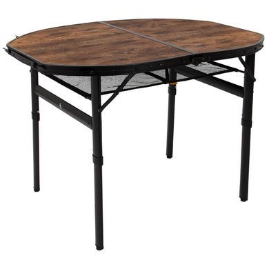 купити Столи  складані для пікніку Bo-Camp Стіл Bo-Camp Woodbine Oval 100x70 cm Black/Wood look (1404185)