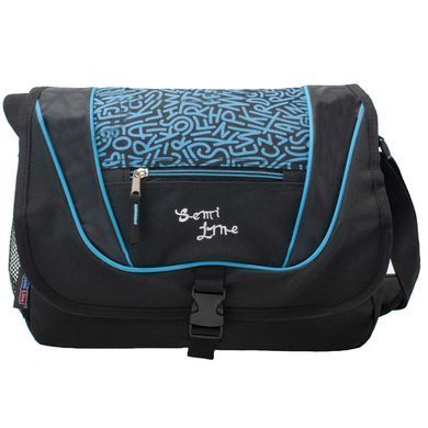 Сумка через плече Semi Line 9 Black/Blue (7156)