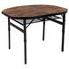 Стол Bo-Camp Woodbine Oval 100x70 cm Black/Wood look (1404185)