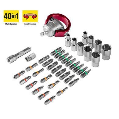 Отвертка с набором бит Trotec 40 pieces Bit and Socket Wrench Set (6200001005)