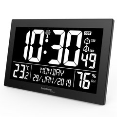 купить Часы настенные Technoline Часы настенные Technoline WS8017 Black (WS8017)