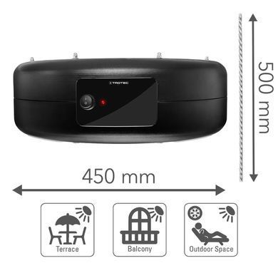 Обогреватель инфракрасный Trotec IR 1550 SC 1500W + LED Black (1410003812)