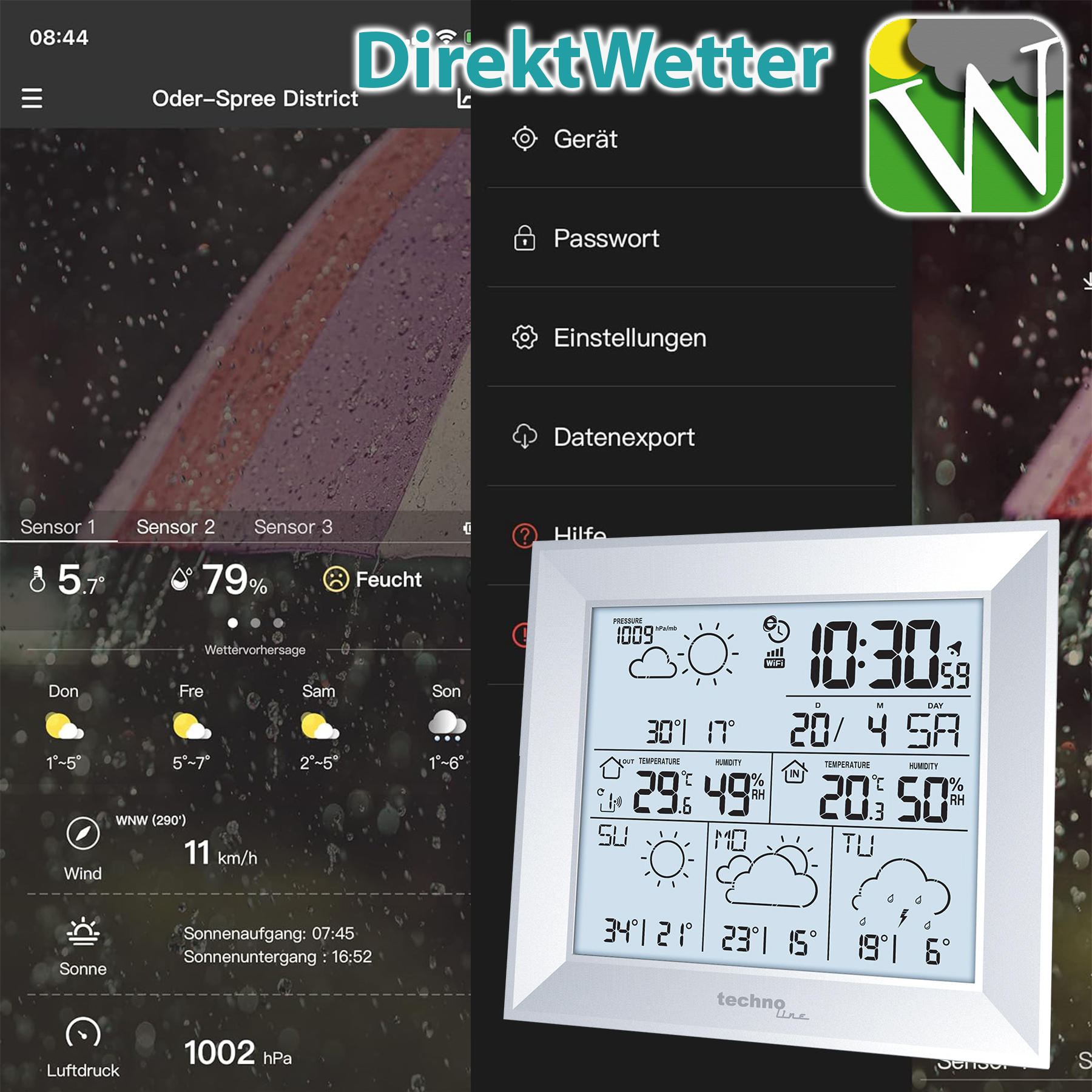 Метеостанція Technoline DirektWetter WD2000 Silver (WD2000) — фото 2