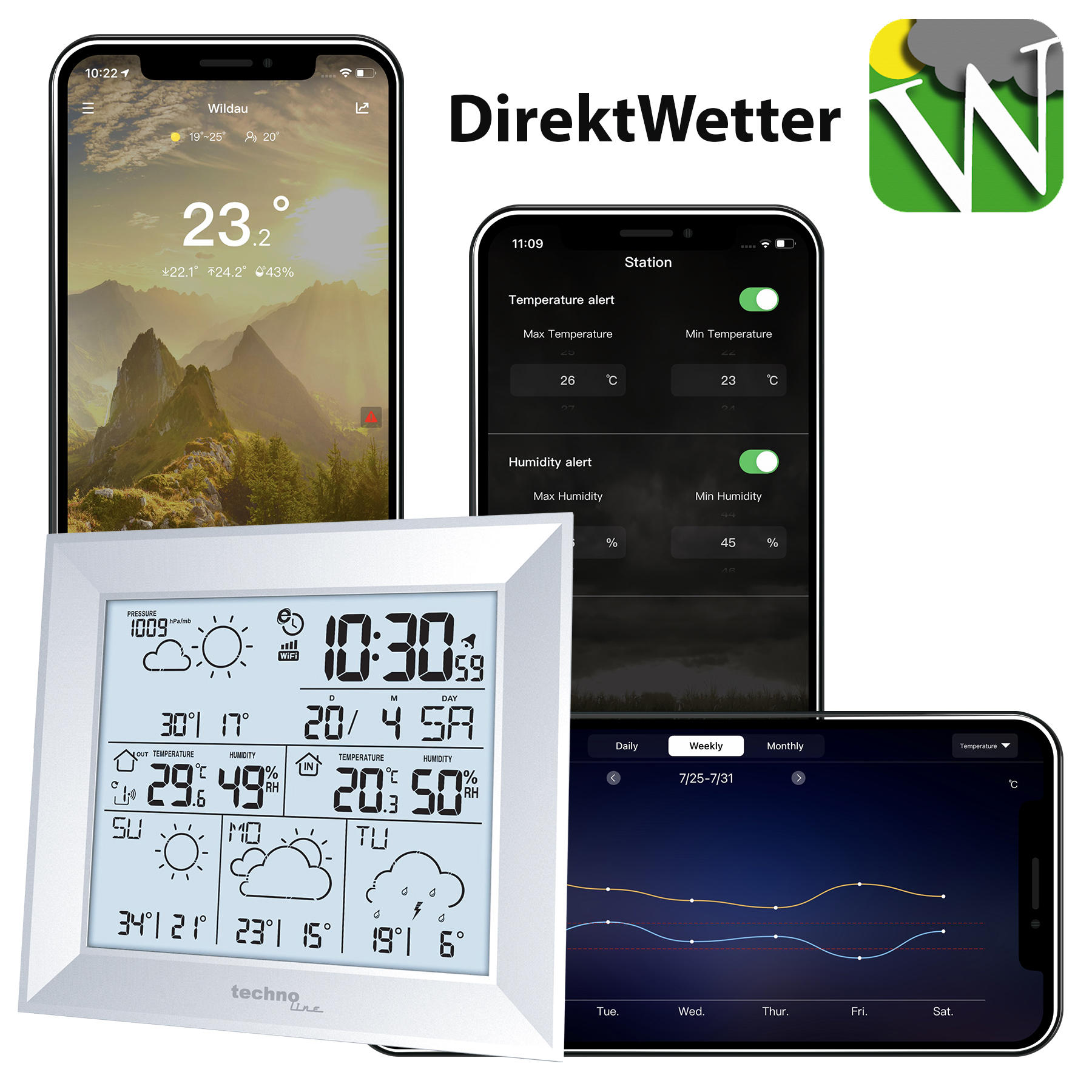 Метеостанція Technoline DirektWetter WD2000 Silver (WD2000) — фото 4