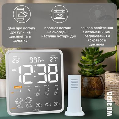купить Метеоприборы Technoline Метеостанция Technoline Tuya Smart/SmartLife WD3035 White (WD3035)