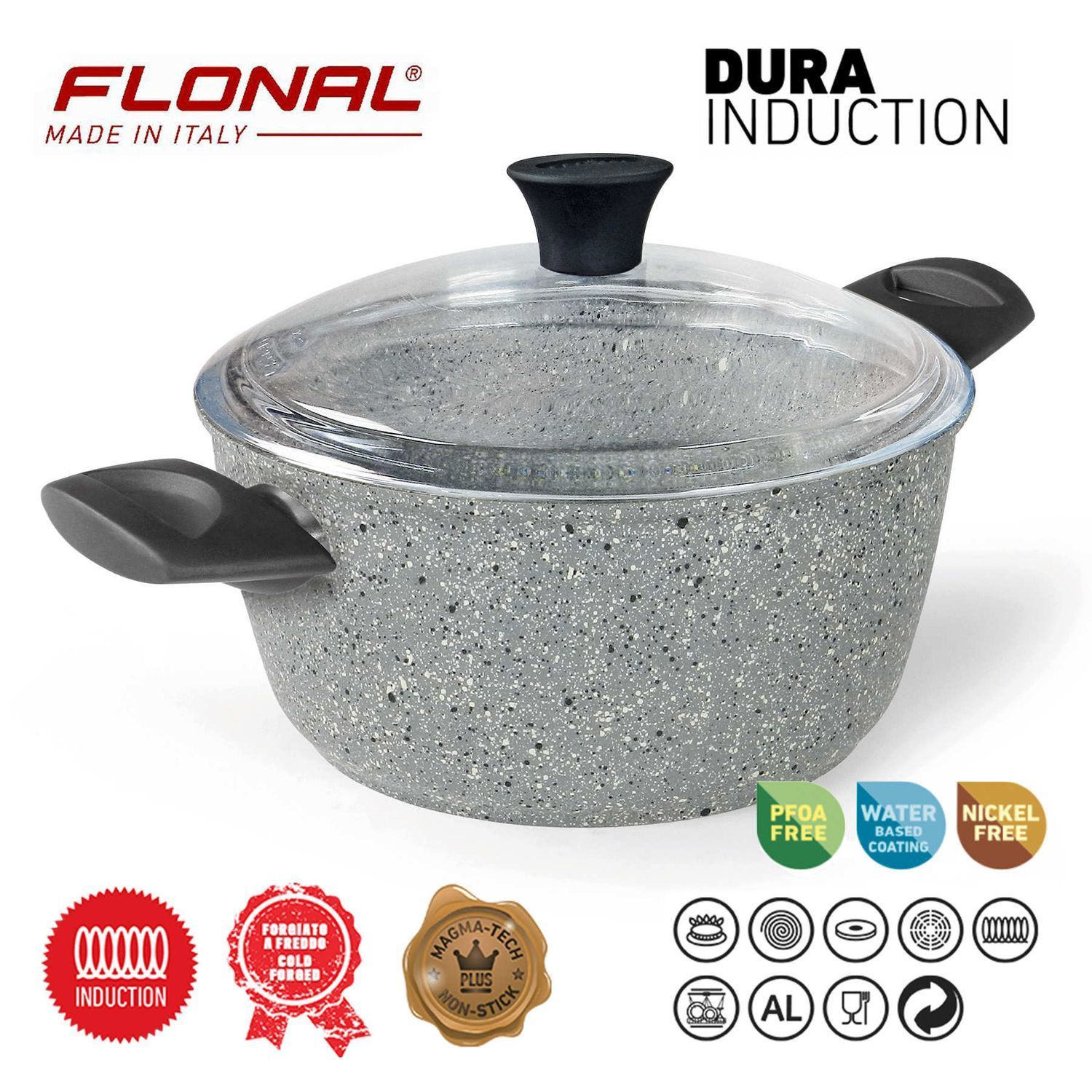 Flonal Pot Каструля Flonal Dura Induction 4,3 л з кришкою (DUICV2430) купити у ...