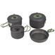 Набор посуды Bo-Camp Explorer 4 Pieces 19 Hard Anodized Grey/Green (2200241)