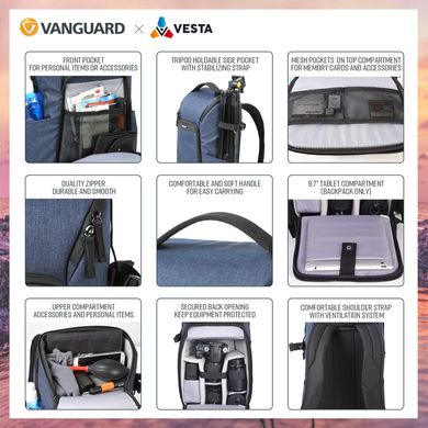 купити Рюкзаки для фототехніки Vanguard Рюкзак Vanguard Vesta Aspire 41 Navy (Vesta Aspire 41 NV)