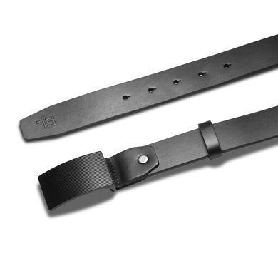 Ремінь чоловічий шкіряний Semi Line Black (P8233-0 M)