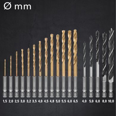 Набір біт і свердел Trotec 49 pieces Hexagon Shank Drill and Bit Set (6200001160)