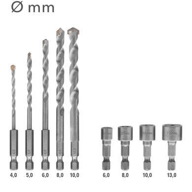 Набір біт і свердел Trotec 49 pieces Hexagon Shank Drill and Bit Set (6200001160)
