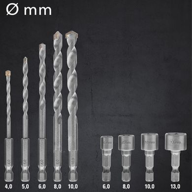 Набір біт і свердел Trotec 49 pieces Hexagon Shank Drill and Bit Set (6200001160)