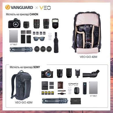 купить Рюкзаки для фототехники Vanguard Рюкзак Vanguard VEO GO 42M Black (VEO GO 42M BK)