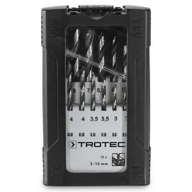 Набір свердел по дереву Trotec 15 pieces Wood Drill Set (6200001101)