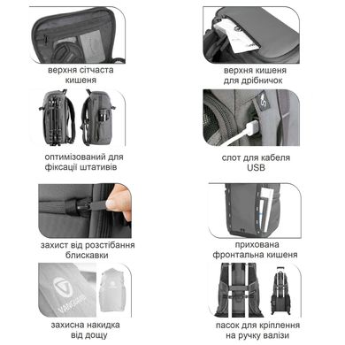 купити Рюкзаки для фототехніки Vanguard Рюкзак Vanguard VEO Adaptor S46 Gray (VEO Adaptor S46 GY)