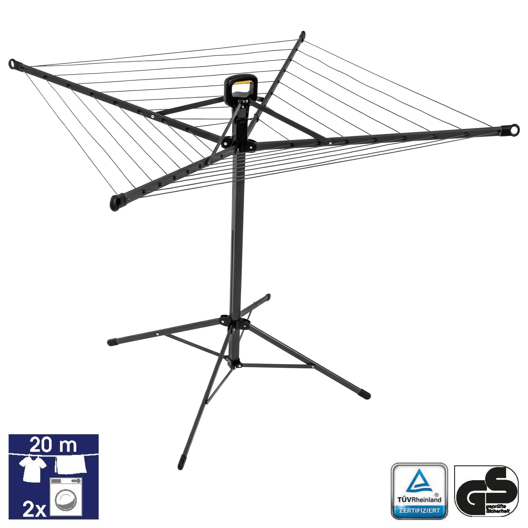 Casa Si Сушарка для білизни підлогова Casa Si Pop-Up Rotary 20m Anthracite (CS92039B)